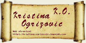 Kristina Ogrizović vizit kartica